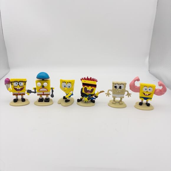 Lot of 6 SpongeBob SquarePants Mini Figures by Just Play LLC Stephen Hillenburg - Picture 1 of 16